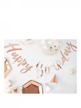 Ginger Ray Rose Gold Happy Birthday, One Colour, Women
