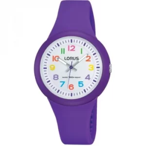 Childrens Lorus Soft purple silicone strap Watch