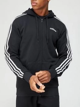 Adidas Essentials 3-Stripe Full Zip - Black