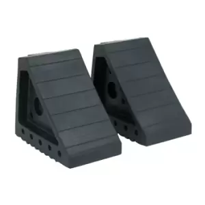 Rubber wheel chocks for HGV's and light aircraft