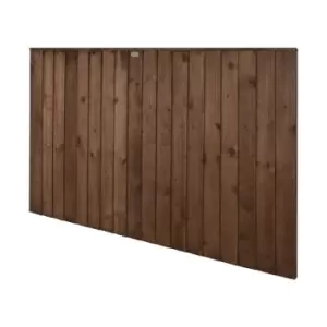Forest 6' x 4' Brown Pressure Treated Vertical Closeboard Fence Panel (1.83m x 1.22m) - Dark Brown