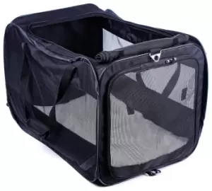 Streetwize Deluxe Collapsible Pet Car Kennel - Black