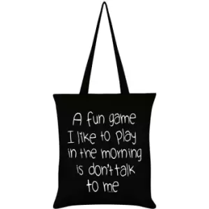 Grindstore A Fun Game To Play In The Morning Tote Bag (One Size) (Black) - Black