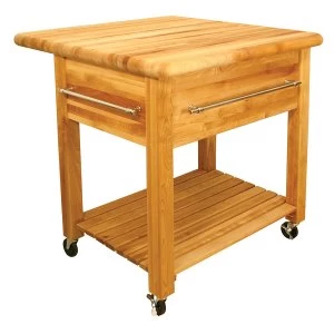 Catskill by Eddingtons Grand Kitchen Trolley on Wheels with Drop Leaf Extension