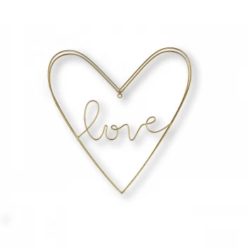 Art for the Home Amour Gold Metal Wall Art
