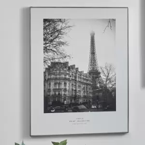 Mono Paris Canvas Print White/Black