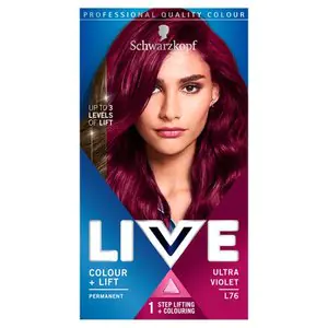 Schwarzkopf LIVE Intense Colour +Lift L76 Ultra Violet Hair Purple