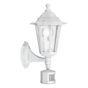 Laterna 5 - 1 Light Outdoor Wall Lantern with pir sensor White IP44, E27 - Eglo