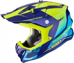 Scorpion VX-22 Air Attis Motocross Helmet, blue-yellow, Size S, blue-yellow, Size S