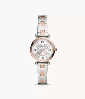 Fossil Women Carlie Three-Hand Two-Tone Stainless Steel Watch