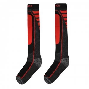 Nevica Meribel 2 Pack Socks Mens - Grey/Red