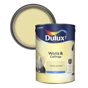 Dulux Walls & Ceilings Vanilla Sundae Matt Emulsion Paint 5L