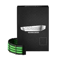 CableMod C-Series Pro ModMesh Sleeved 12VHPWR Cable Kit for Corsair RM Black Label / RMi / RMx (Black / Light Green)
