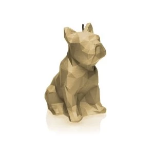 Latte Low Poly Bulldog Candle