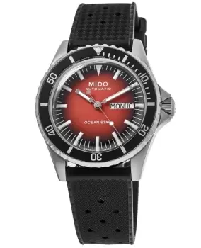 Mido Ocean Star Tribute Gradient Red Dial Rubber Strap Mens Watch M026.830.17.421.00 M026.830.17.421.00