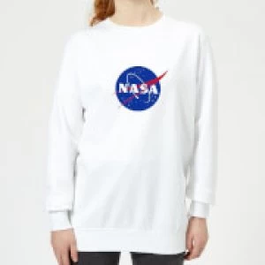 NASA Logo Insignia Womens Sweatshirt - White - XL