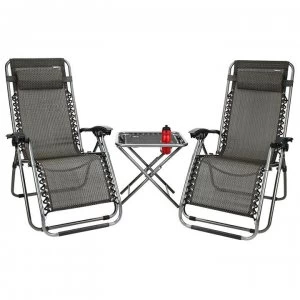 Culcita Abbey Camping 2 Gravity Chairs and Table Set