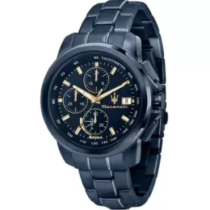 Mens Maserati Solar Blue Chronograph Solar Powered Watch