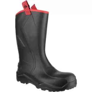 Dunlop Mens Purofort+ Rugged Full Safety Wellington Boots (47 EUR) (Black) - Black