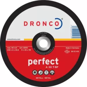 Dronco Depressed Centre Metal Grinding Discs Pack-10 102mm x 6.4mm 3106040
