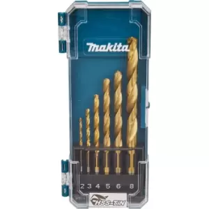 Makita 6 Piece HSS Tin Drill Bit Set