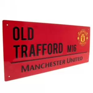 Manchester United FC Street Sign (One Size) (Red/Black)