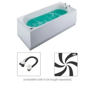 Cooke Lewis Luxury Whirlpool Wellness Spa system with Chrome controls