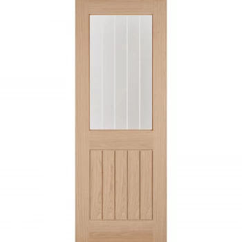 Belize Internal Glazed Unfinished Oak 1 Lite Door - 762 x 1981mm