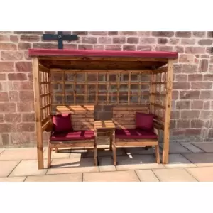 Charles Taylor Grand Henley Twin Seat Arbour Burgundy