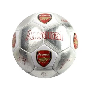 Arsenal Special Edition Signature Football Silver White Size 5