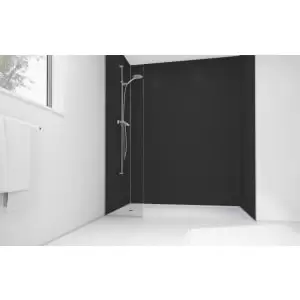 Mermaid Black Matt Acrylic Shower Single Shower Panel 2440mm x 900mm