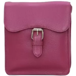 Womens/Ladies Ebony Satchel Style Handbag (One size) (Fuchsia) - Eastern Counties Leather