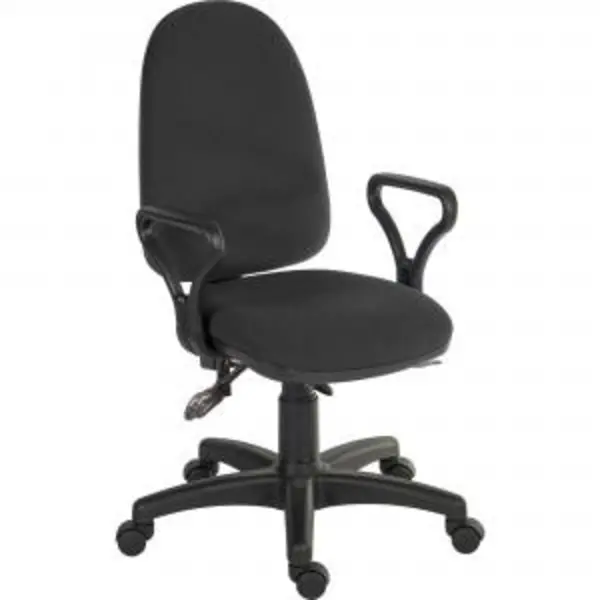 Ergo Trio Ergonomic High Back Fabric Operator Office Chair with Fixed EXR13047TK