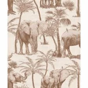 Arthouse Elephant Grove Coffee Wallpaper
