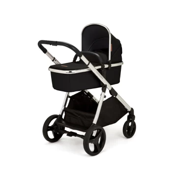 Ickle Bubba Eclipse 2 In 1 Carrycot & Pushchair - Chrome / Jet Black / Black