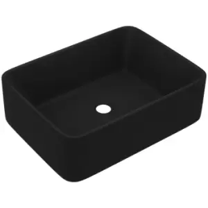 Luxury Wash Basin Matt Black 41x30x12cm Ceramic Vidaxl Black