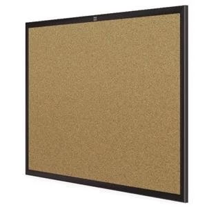 Nobo EuroPlus 900x600mm Cork Noticeboard Cork with Black Alumimum Trim and Wall Fixing Kit