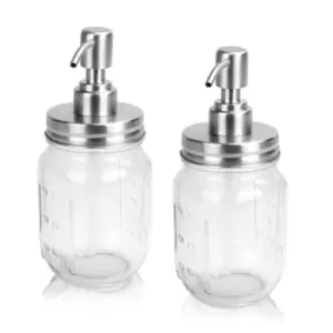 Mason Jar Soap Dispensers - Set of 2 M&amp;W