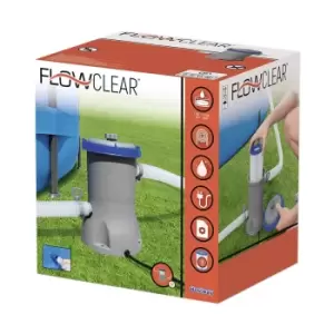 Bestway Flowclear 530Gal Filter Pump Swimming Pool - Grey