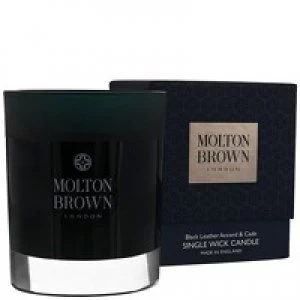 Molton Brown Black Leather Accord and Cade Single Wick Scented Candle 180g