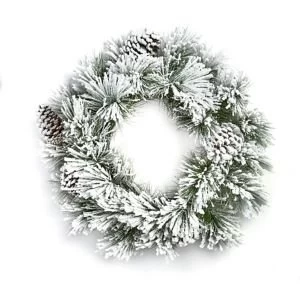 50cm Lumi Snowy Christmas wreath