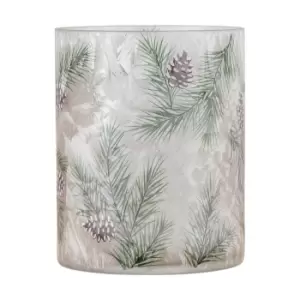 Frosted Pine Large Tealight Holder White