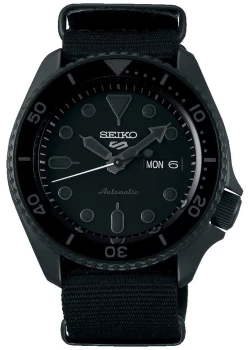 Seiko 5 Sport Street Automatic Black Dial Black NATO Watch