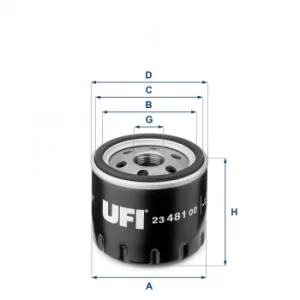 2348100 UFI Oil Filter Oil Spin-On