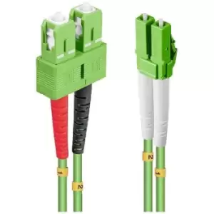 LINDY 46320 Fibreglass FO Cable [1x LC plug - 1x SC plug] 50/125 µ Multimode OM5 1.00 m