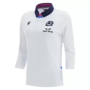 Macron Scotland Alternate Three Quarter Sleeve Classic Rugby Shirt 2021 2022 Ladies - White