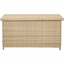 Royalcraft Wentworth Rattan Storage Box including Gas Lift Top Synthetic Rattan - wilko