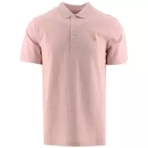 Farah Corinthian Pink Marl Blanes Polo Shirt