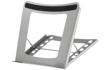 ProperAV Adjustable Steel Construction Laptop or Tablet Riser Stand - Silver