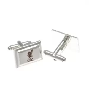 Liverpool FC Silver Plated Cufflinks (One Size) (Silver)